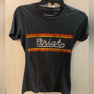 Ariat tshirt. Sz small. Dark gray base color